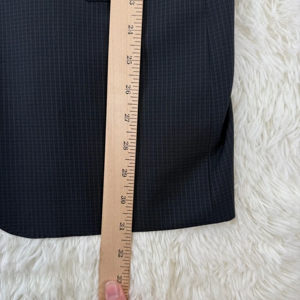 Boss Hugo Boss Men's Blue Plaid Wool Blazer Classic Workwear Jacket 42R Corpcore